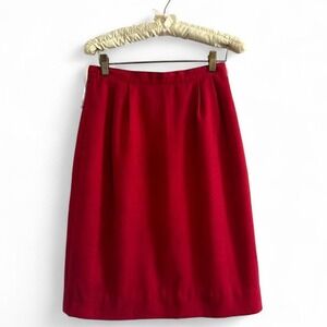 Vintage, red, tailored skirt